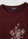 Red pure cotton T-shirt with floral print, regular fit_5