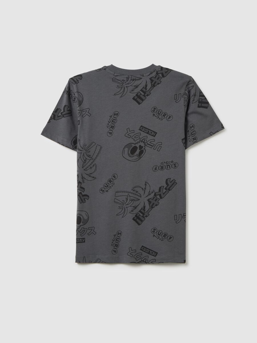 T-shirt da ragazzo in puro cotone multicolor regular fit con stampa_4