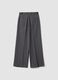 Pantaloni formali grigi flare in viscosa elasticizzata_2