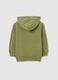 Children's green hoodie in pure cotton regular fit_1