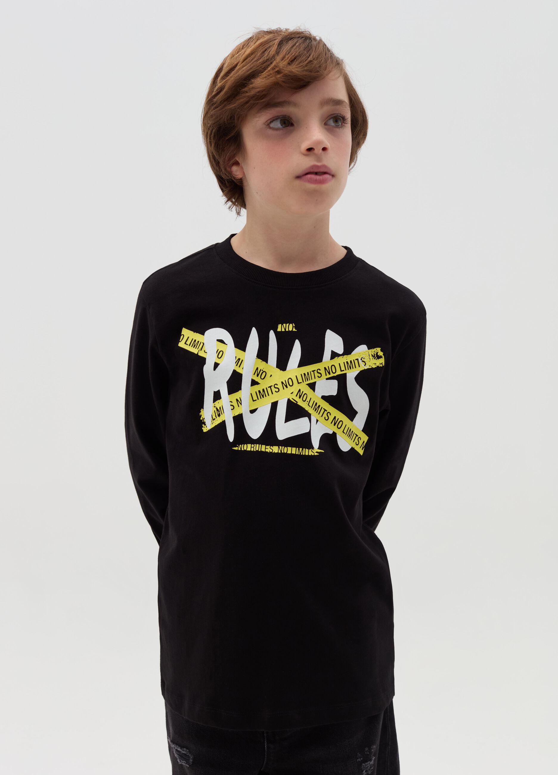 Long-sleeved T-shirt with print
