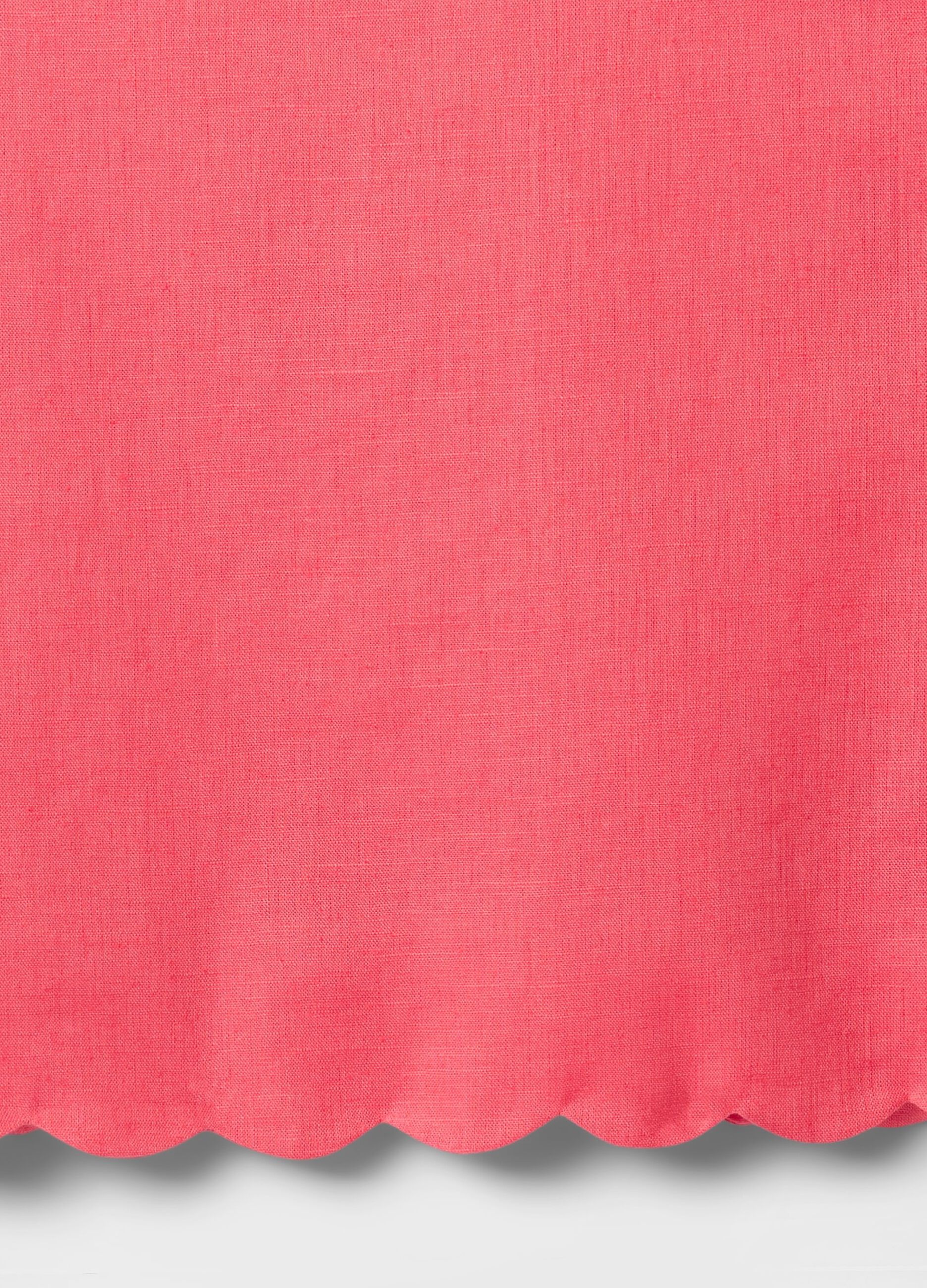 Sleeveless Pink Top with Scalloped Edge
