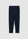 Girls' blue cotton stretch skinny fit leggings_0