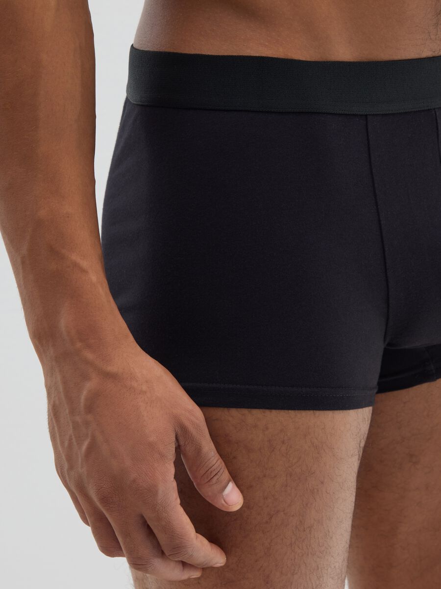 Set of three pure black cotton regular fit boxers_3