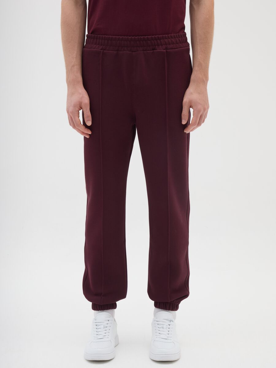 Stretch Brown Piqué Trousers_1