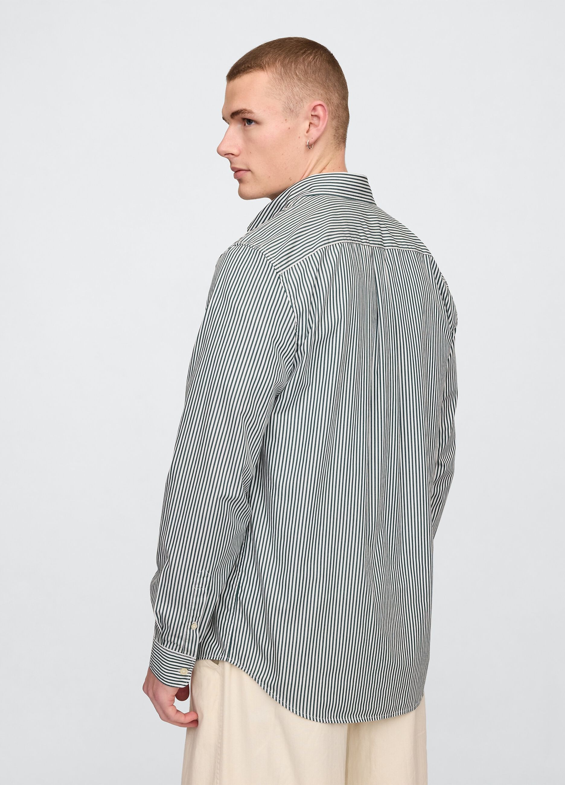 Camicia a righe verdi e bianche GAP