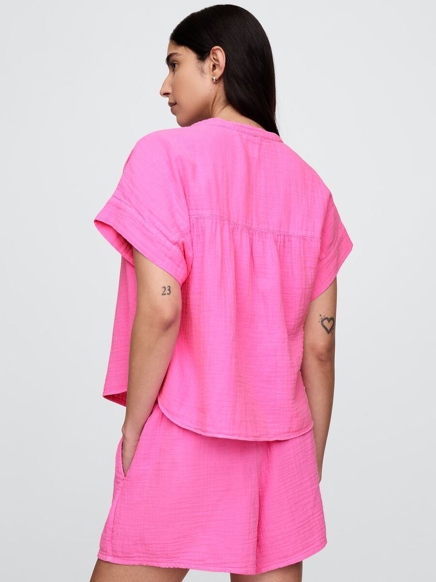 Camicia estiva rosa in cotone leggero_2