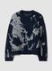 Blue stretch wool crew-neck jumper_0