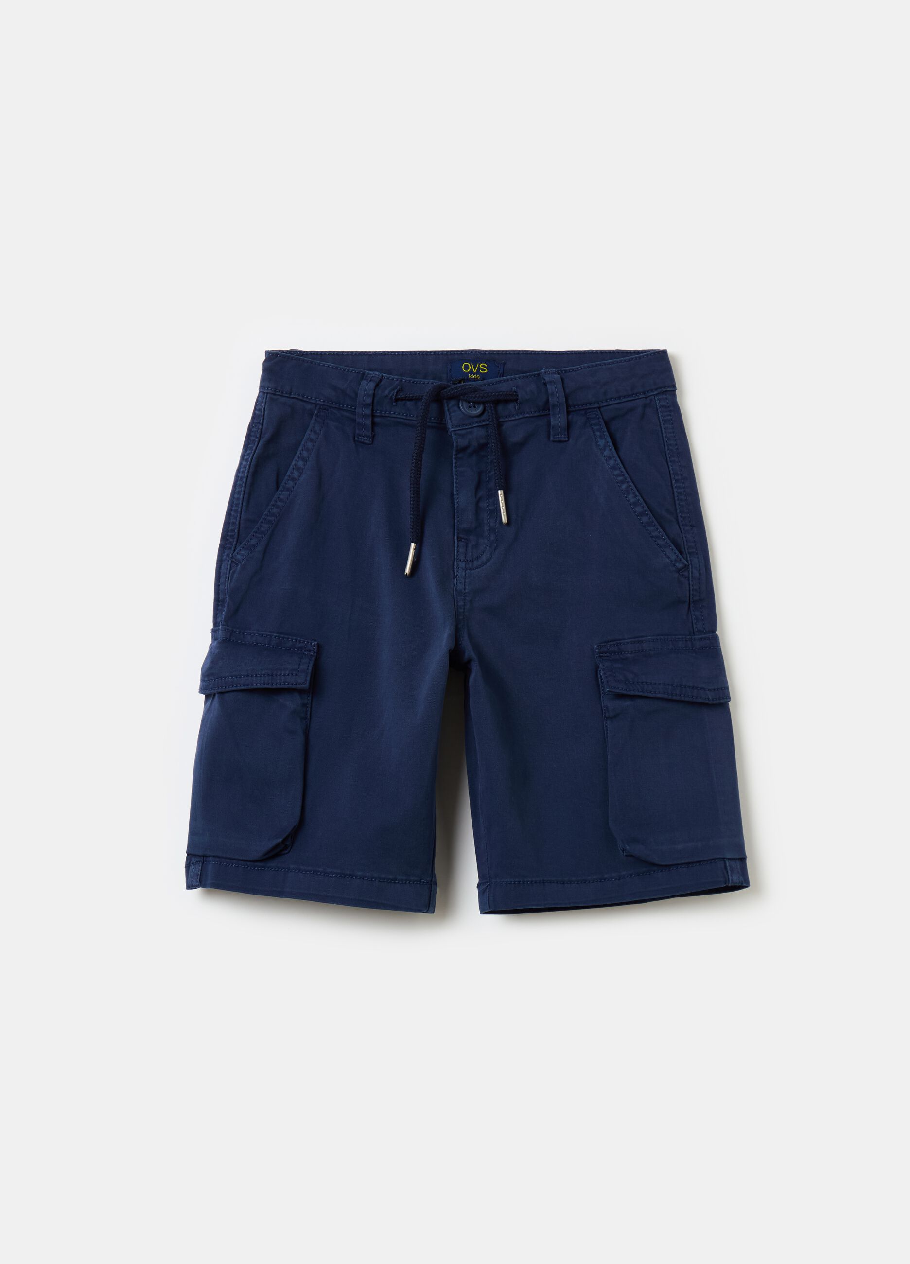 Cargo Bermuda shorts with drawstring