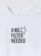 T-shirt bianca in puro cotone organico con grafica per ragazza_5