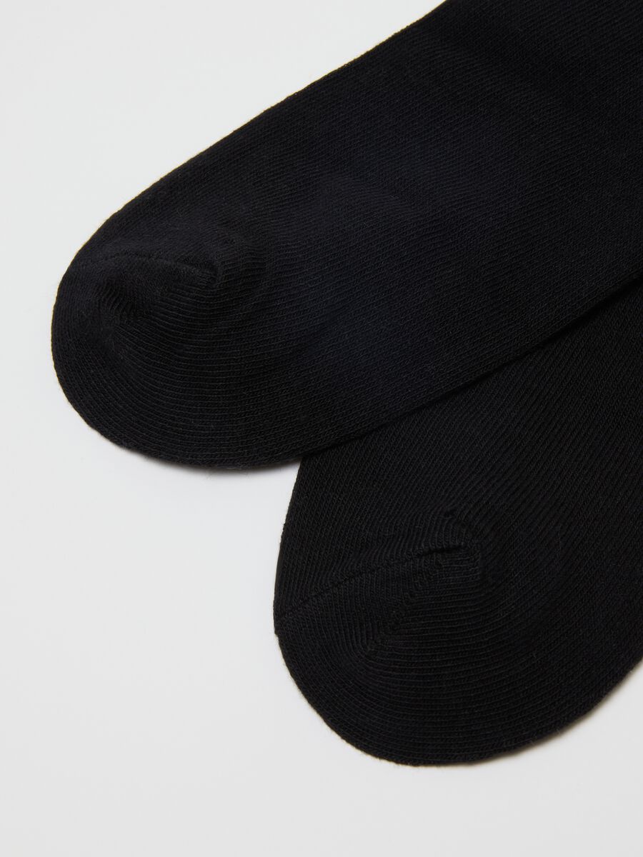 Multipack of black stretch cotton socks with a snug fit_1