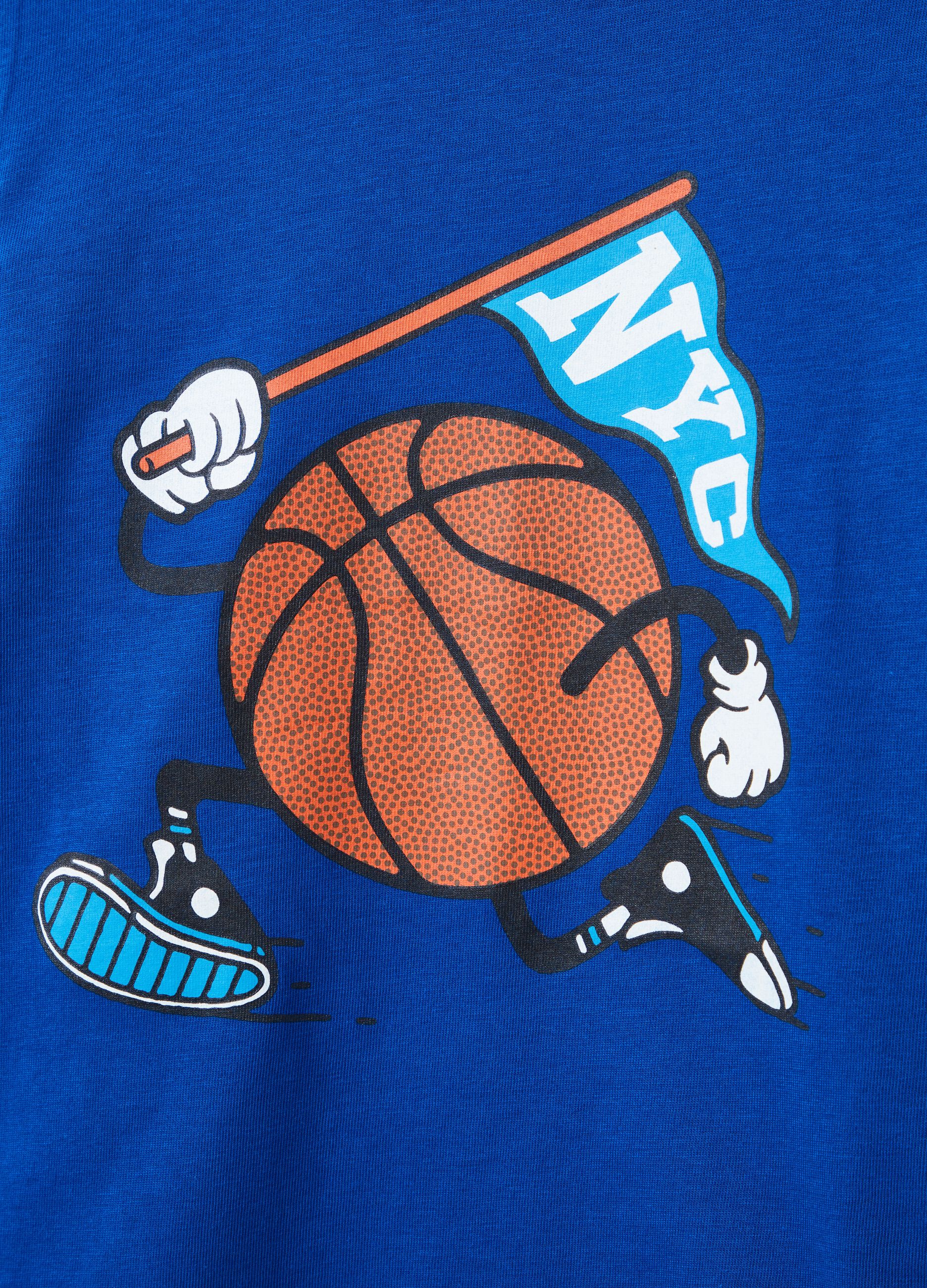 T-shirt a maniche lunghe con stampa pallone_2