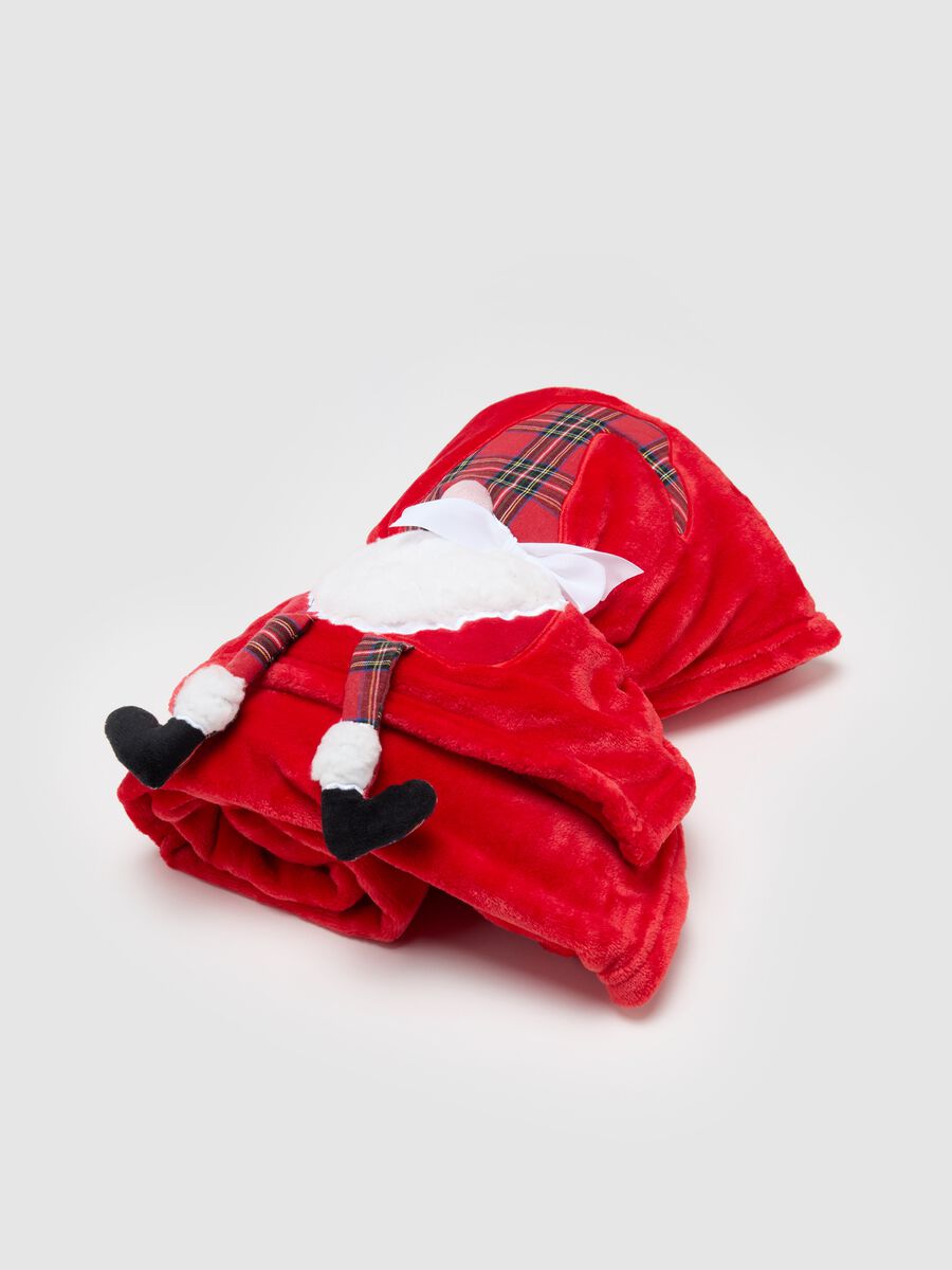 Fleece blanket with Christmas embroidery_0