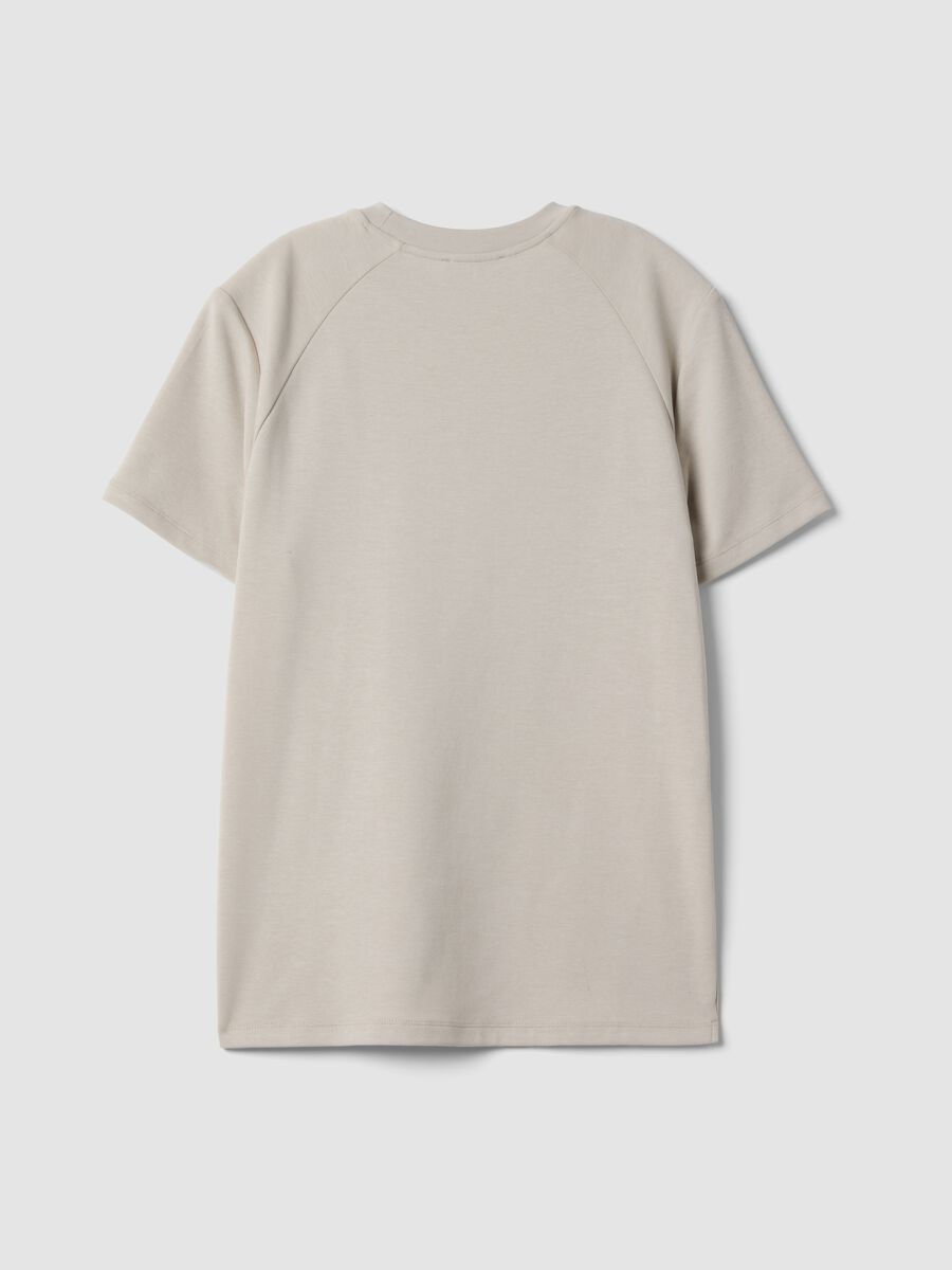 T-shirt grigia in misto cotone traspirante e ad asciugatura rapida_6