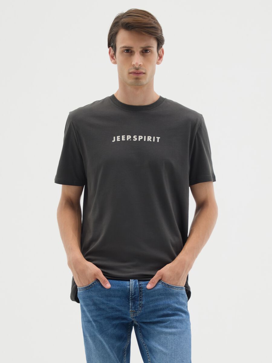 T-shirt in puro cotone nero regular fit_0