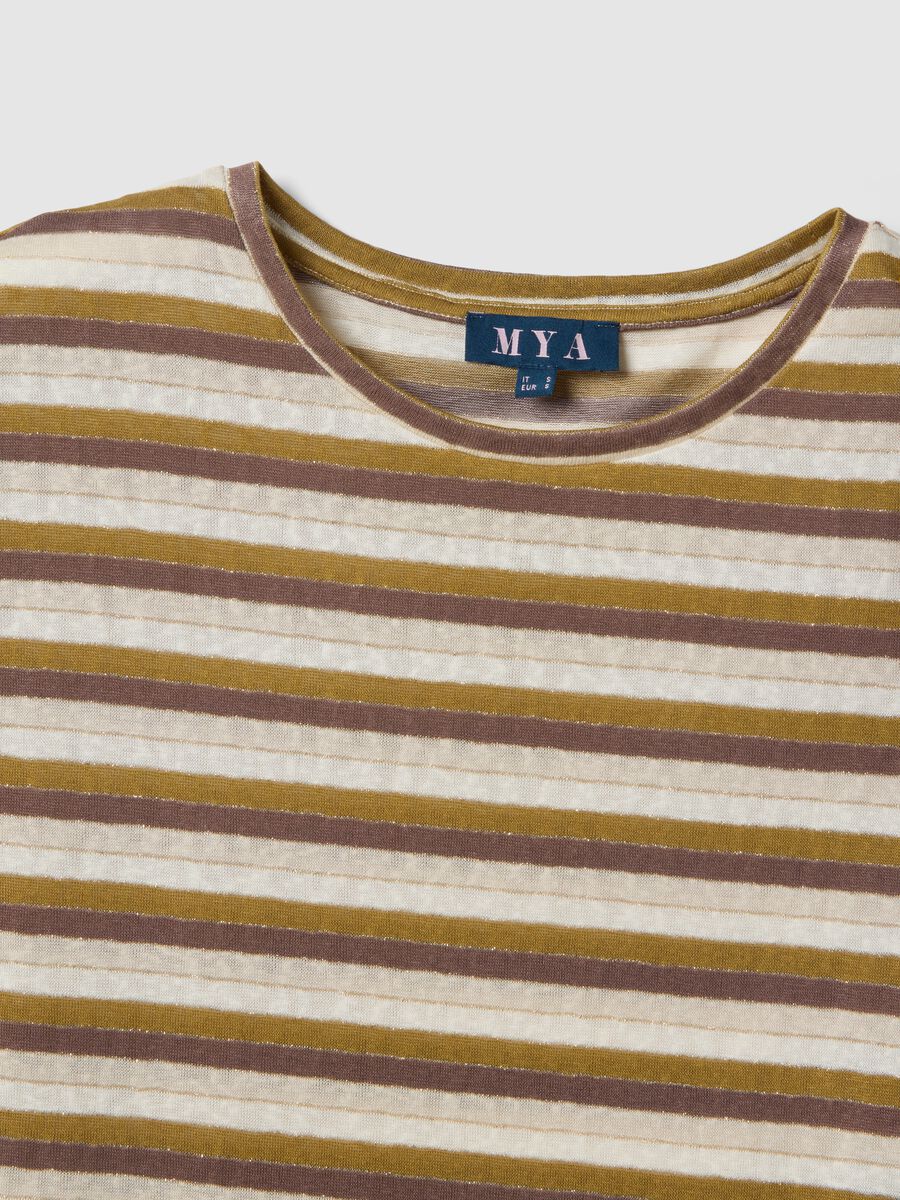 Regular-fit multicolour striped viscose-blend T-shirt_5