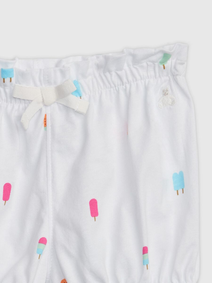 Cotton shorts with print and embroidery_2