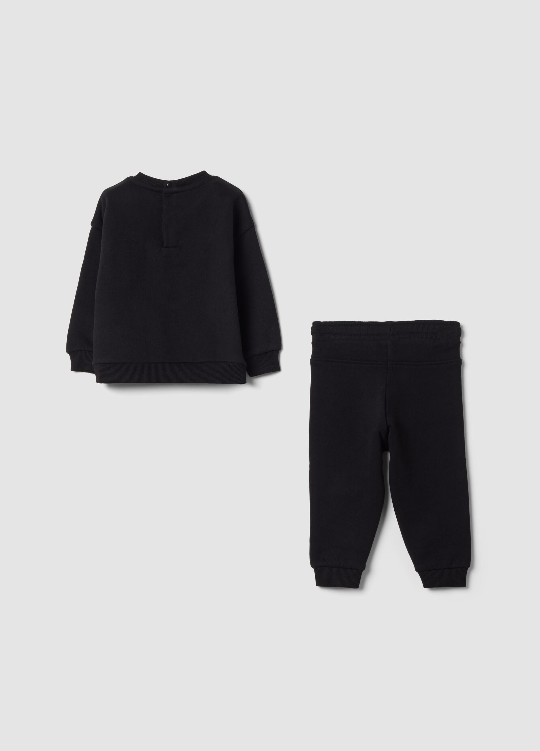 Black Batman-themed oversized jogging set in 100% organic cotton