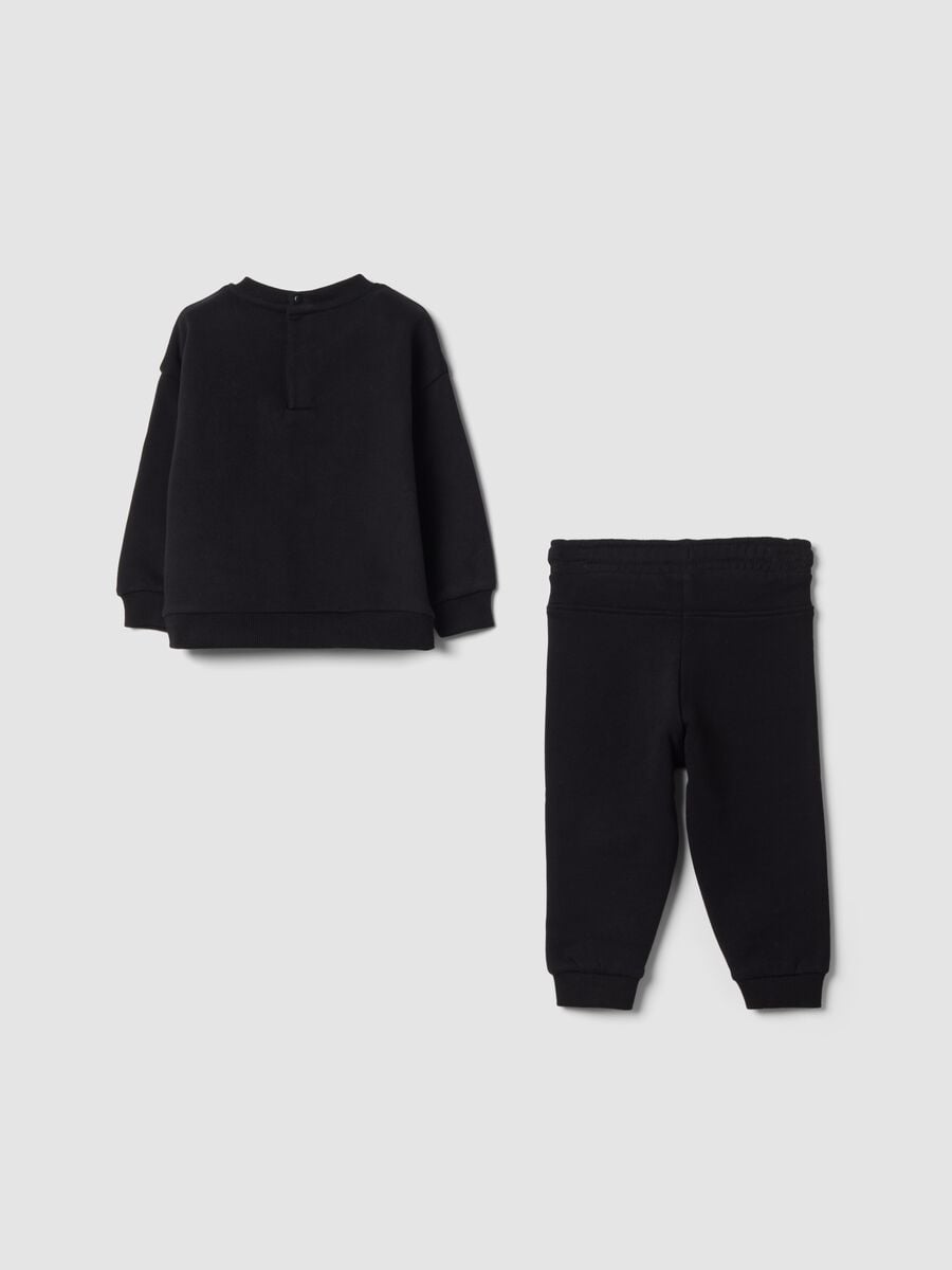 Black Batman-themed oversized jogging set in 100% organic cotton_1
