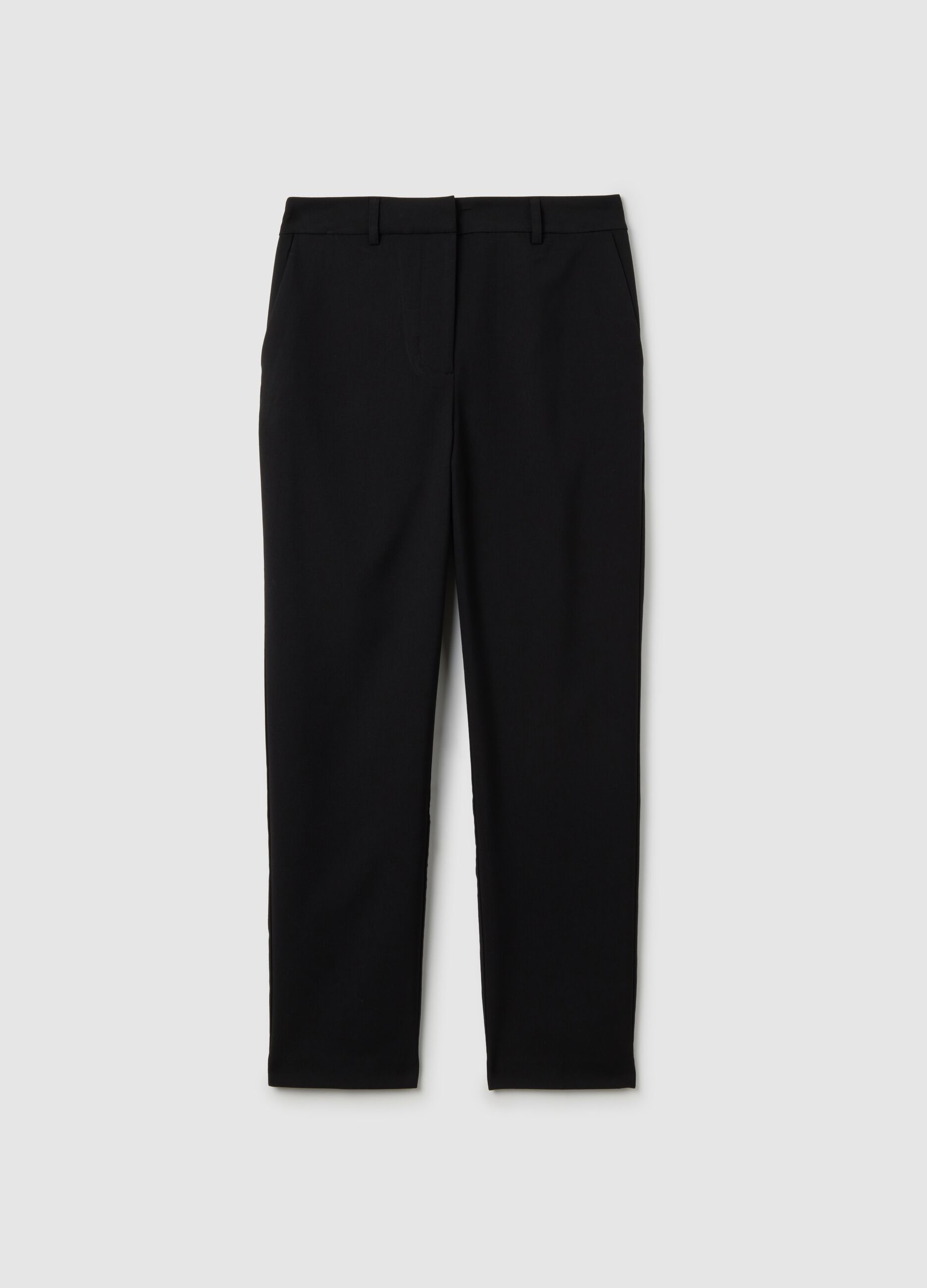 Black Slim Elasticated Trousers