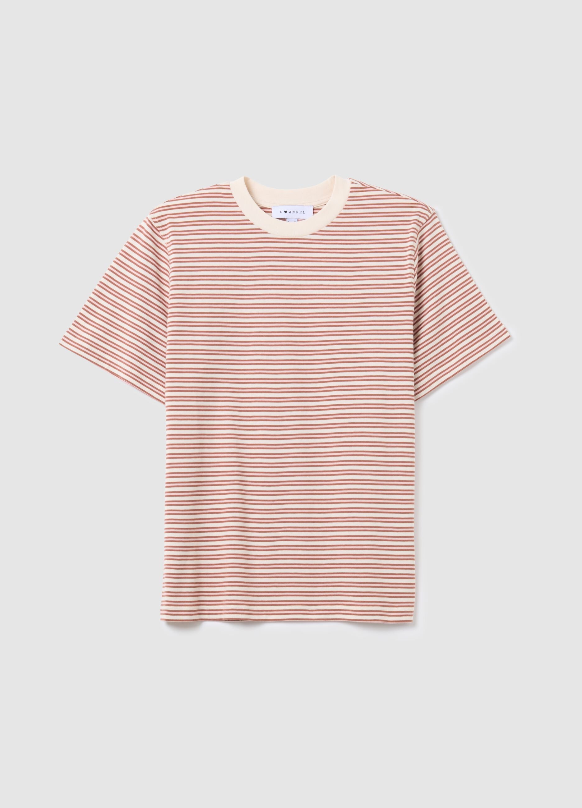 T-shirt in puro cotone multicolor relaxed fit con stemma