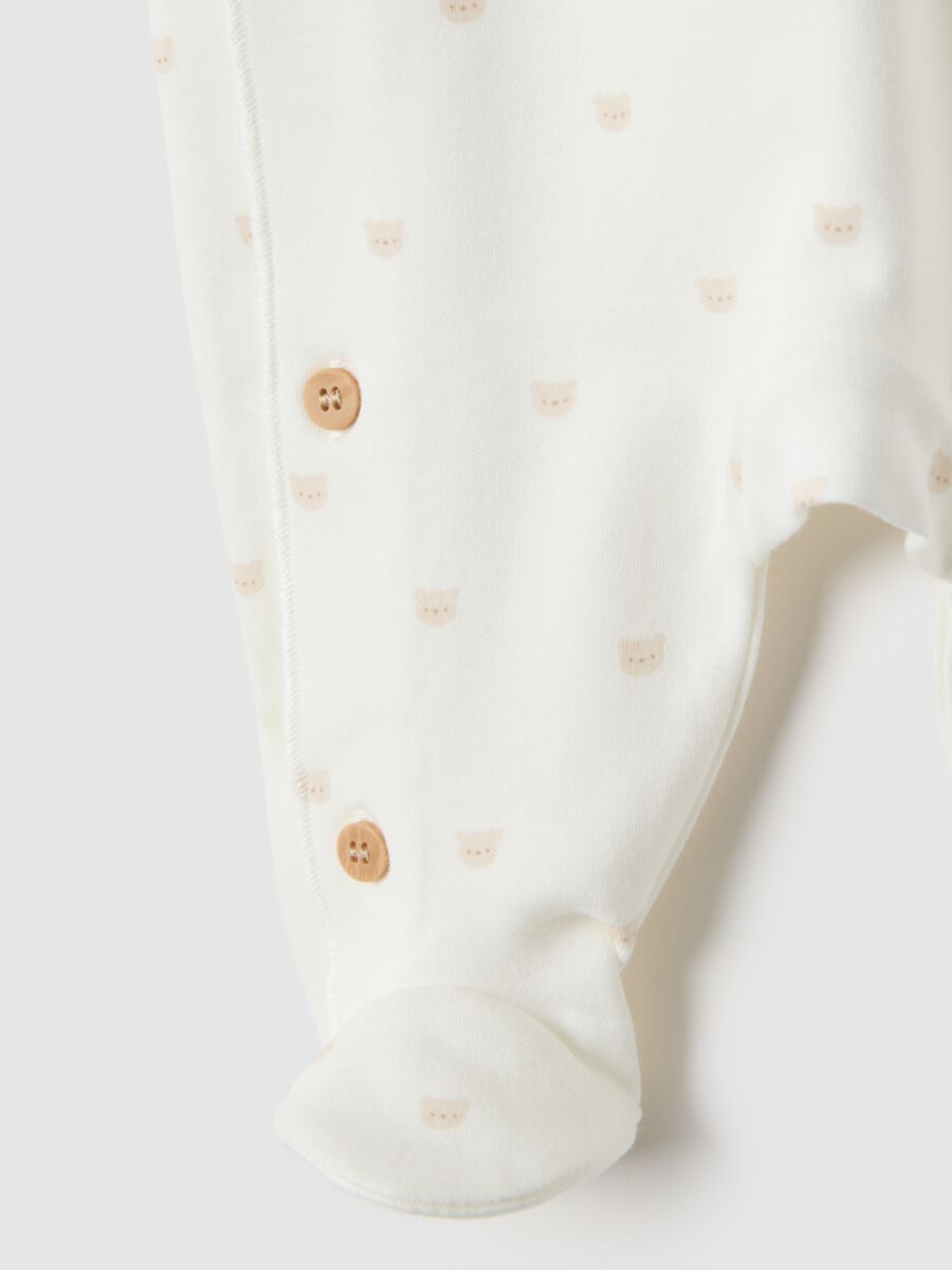 Baby girl's long sleeve pure cotton white bodysuit_3