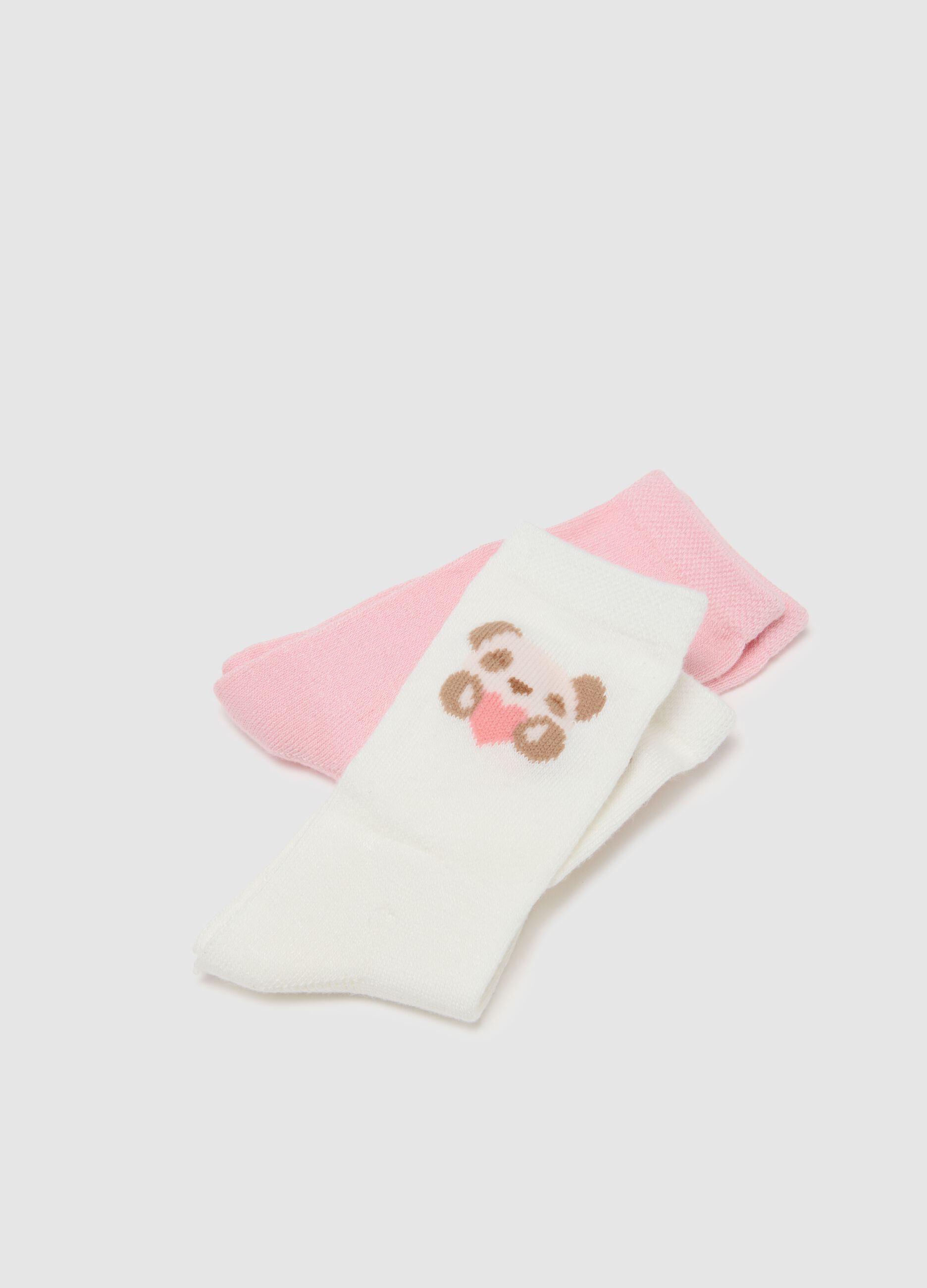 Girls' Long Pink Socks