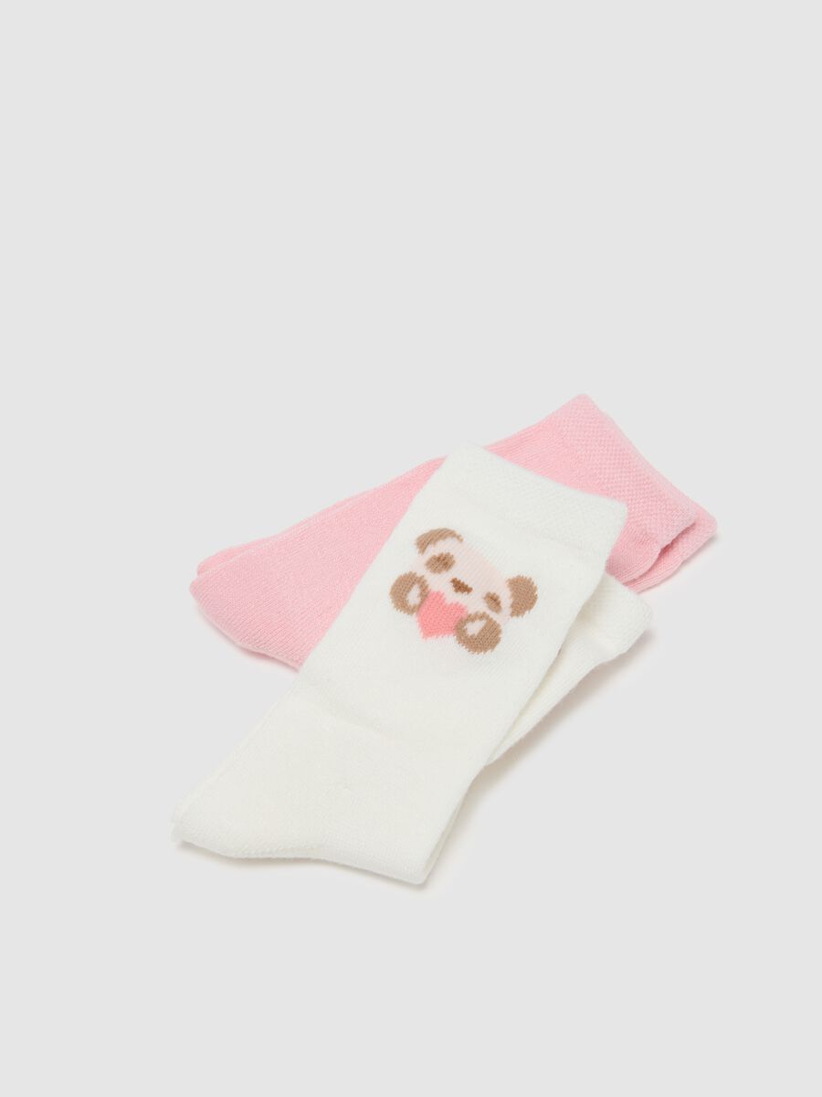 Girls' Long Pink Socks_1