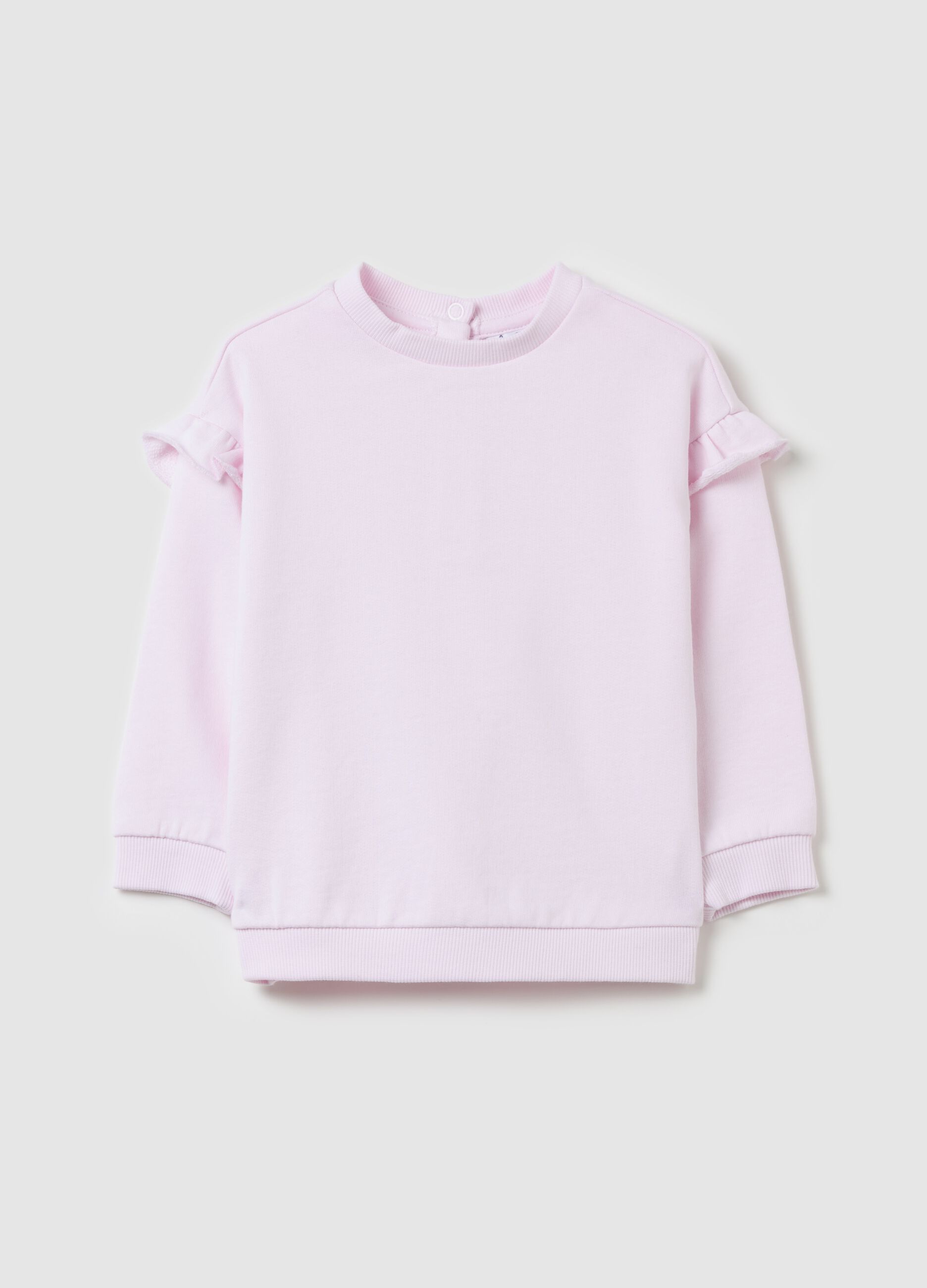 French terry sweatshirt with frills