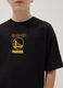 Children's black pure cotton oversized fit T-shirt with Golden State logo_2