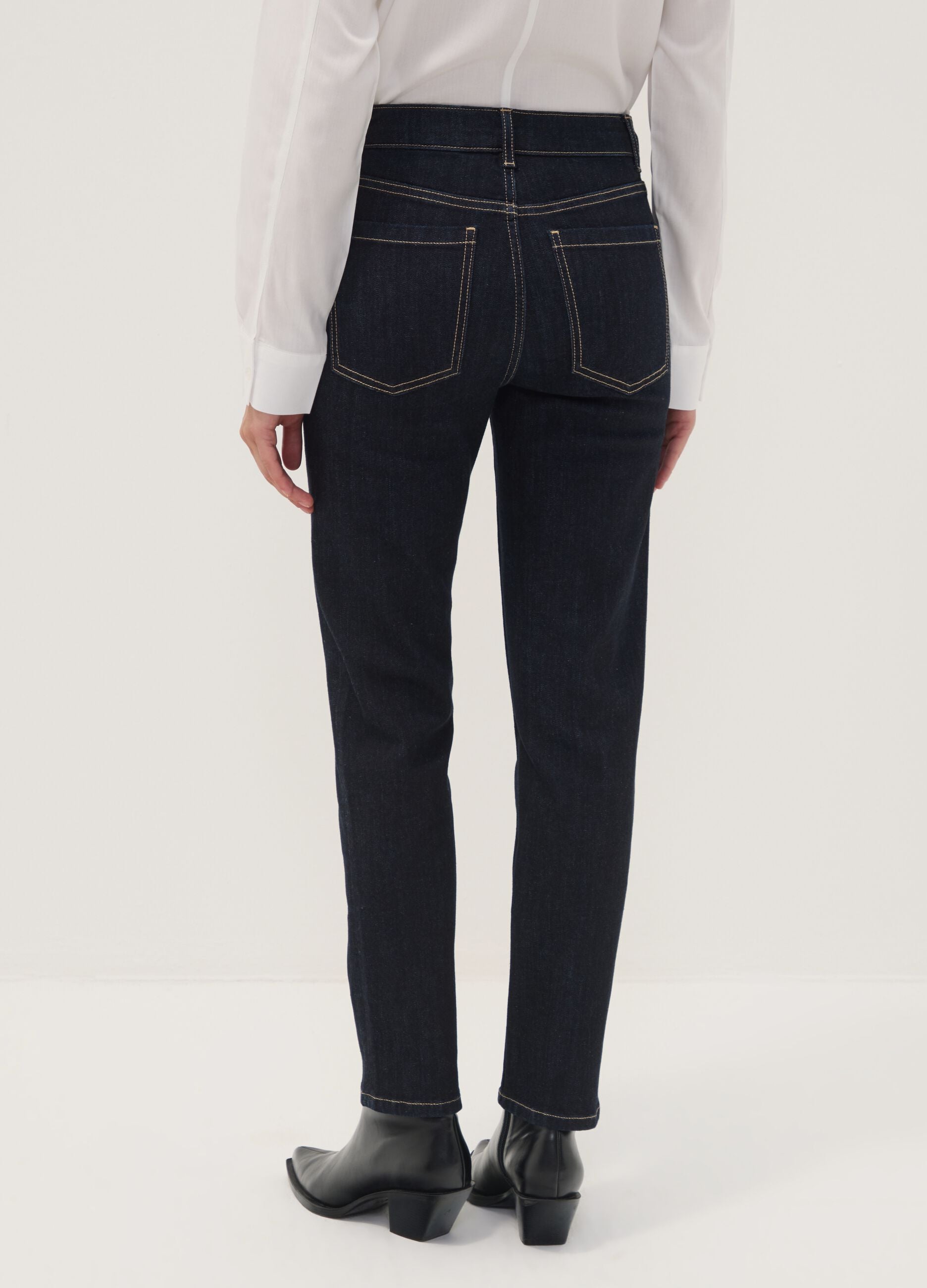 Blue slim-fit stretch cotton jeans