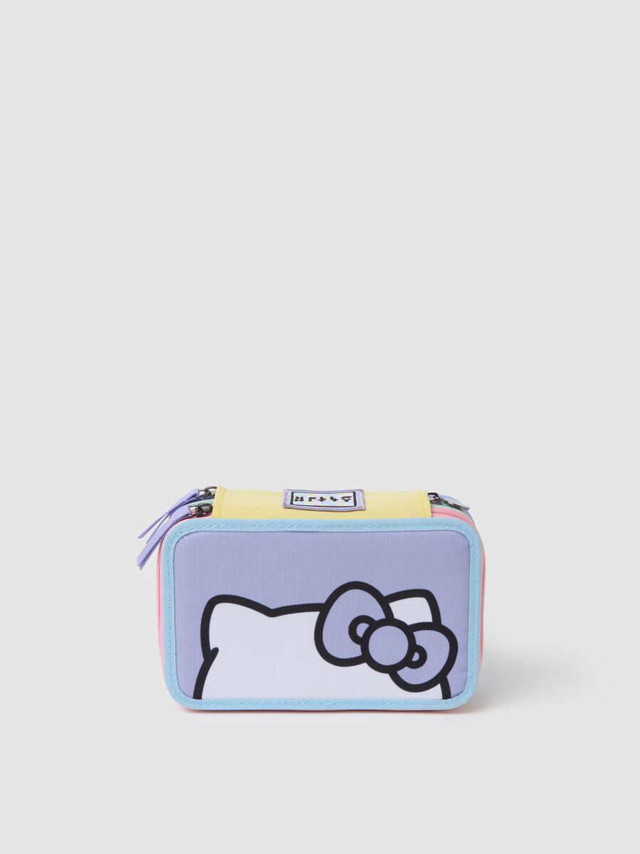 Multicolour girl's pencil case with Hello Kitty compartments_2