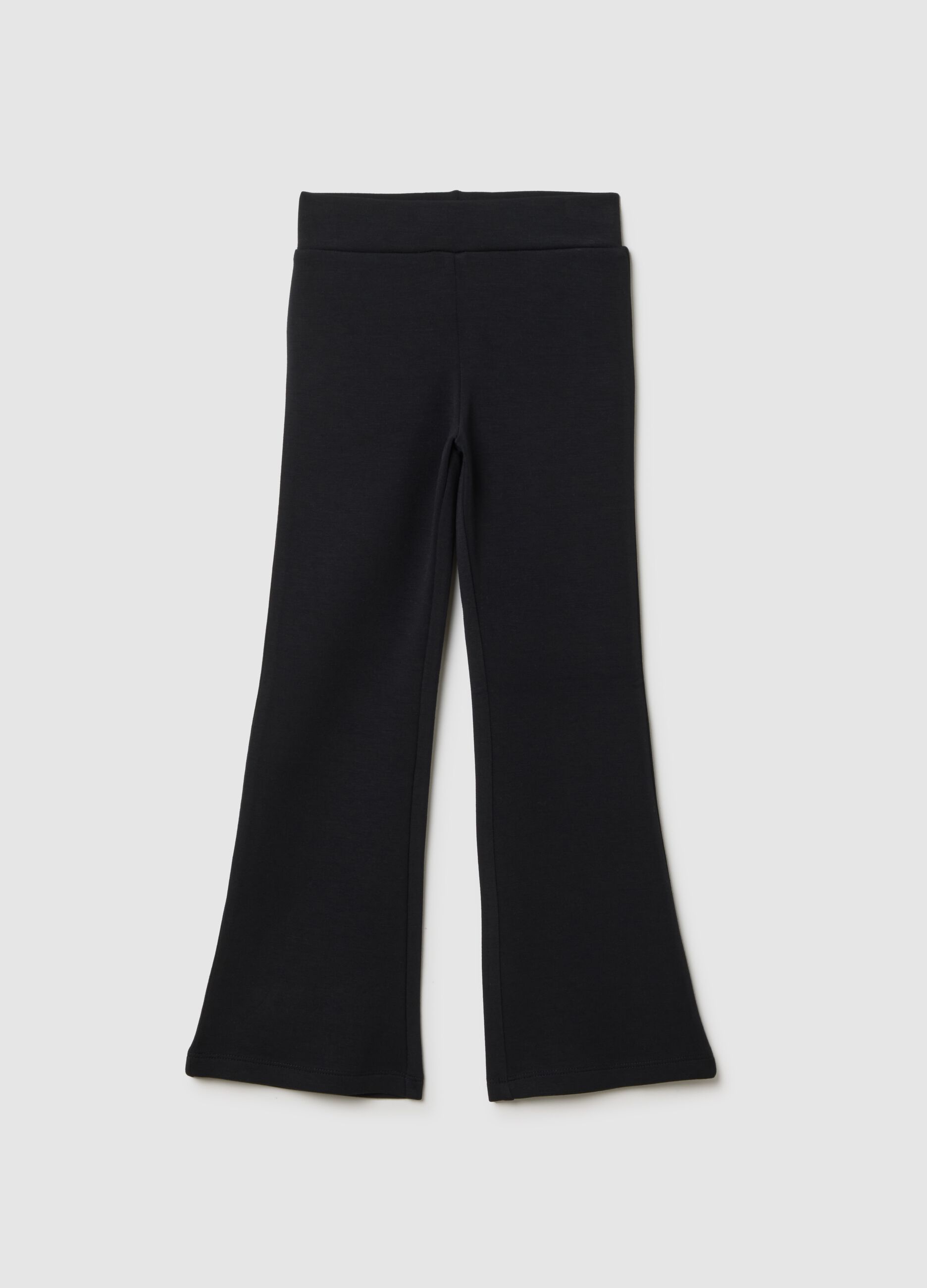 Girls' Black Flare Treggings