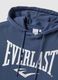 Blue cotton blend hoodie in regular fit with Everlast logo_5