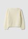 White ribbed crew-neck top with appliqu&eacute; flowers_1