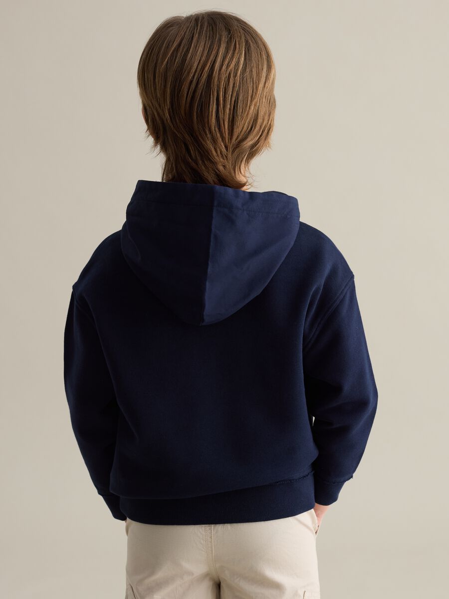 Cotton sweatshirt with hood and lettering print_2