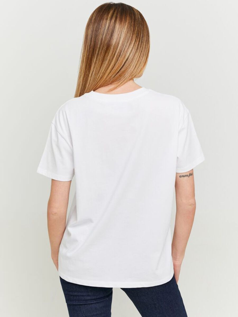 Women's White Stretch Cotton T-shirt_1