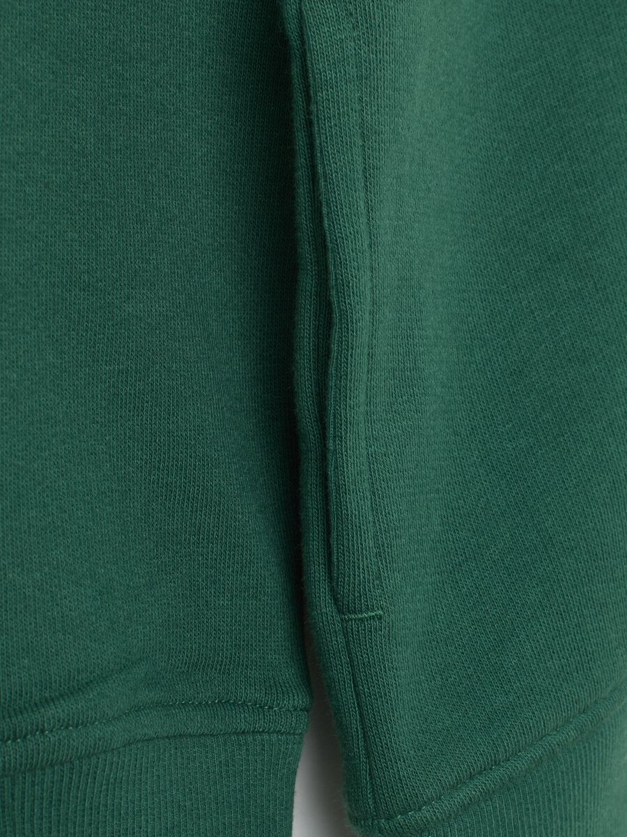 Felpa da bambino in puro cotone verde regular fit_2