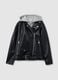 Black biker jacket with zip_4