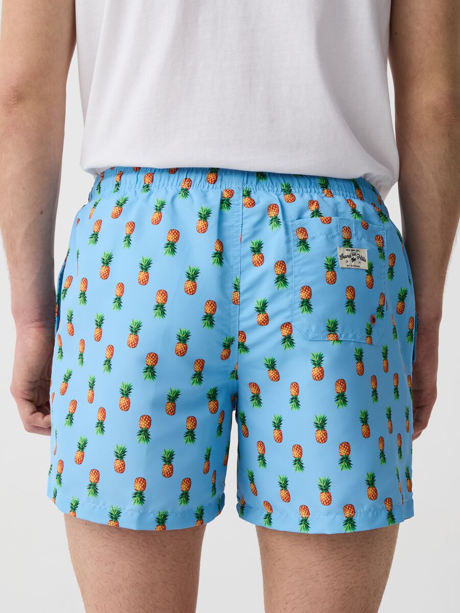 Swimming trunks with mini pineapples print_2