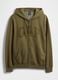 Green cotton blend zip-up hoodie_3