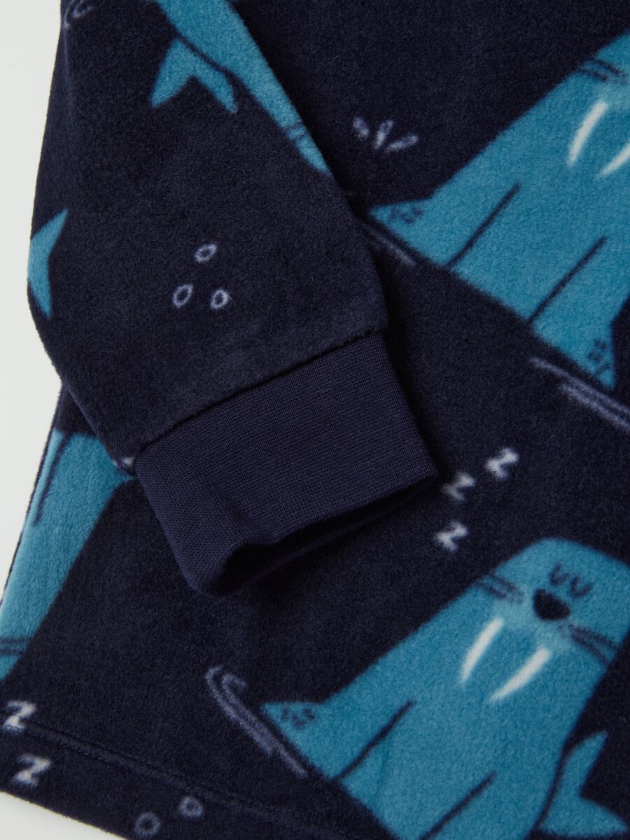 Fleece pyjamas with walruses print_2