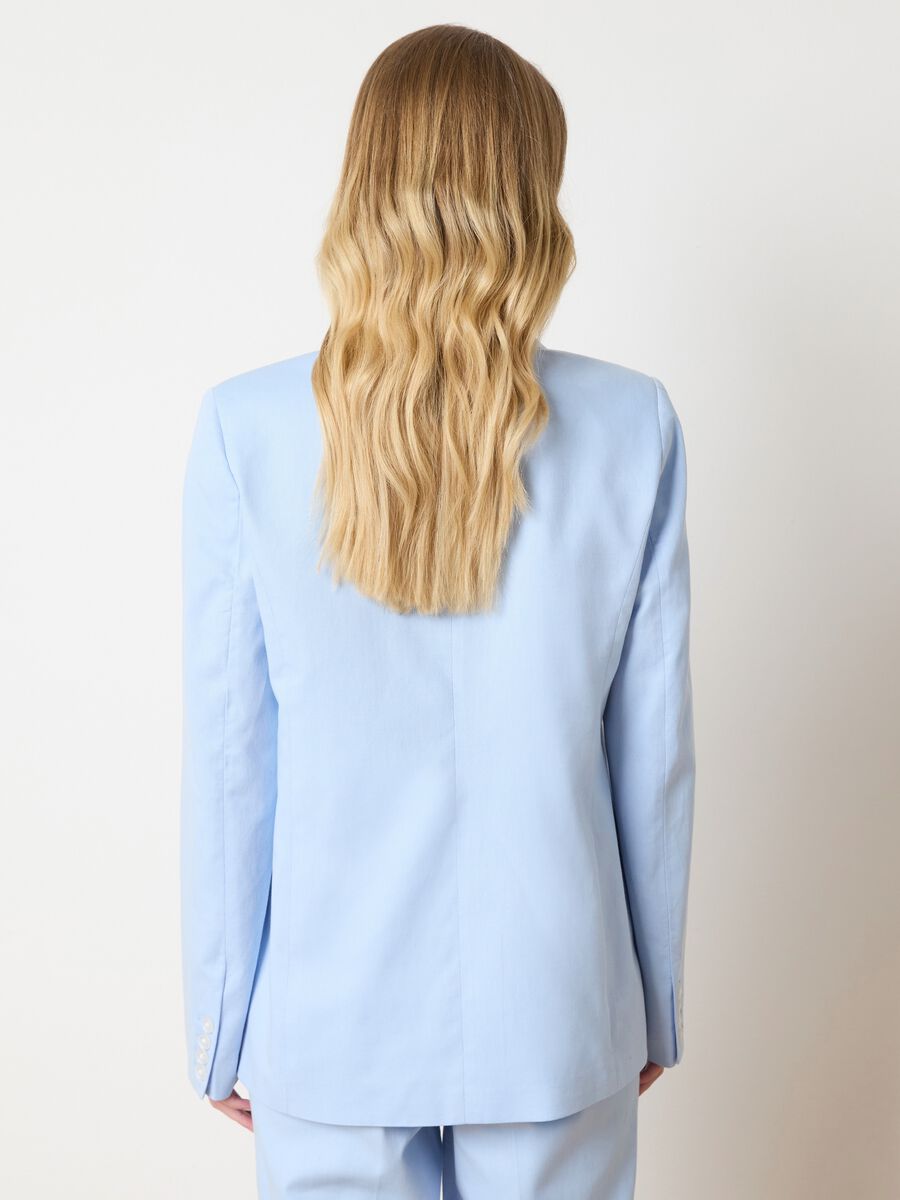 Regular-fit blazer in cotton and Lyocell_3