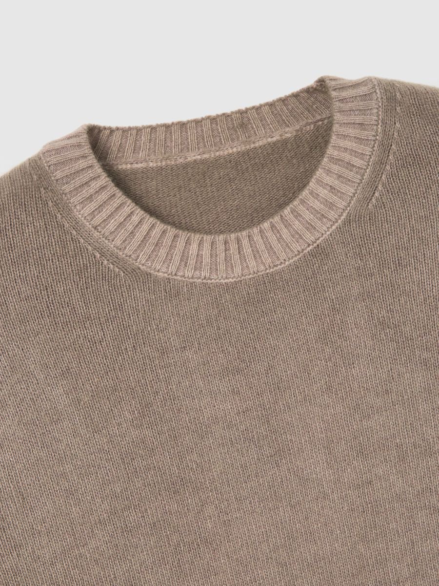 Grey-beige wool-blend regular fit jumper_5
