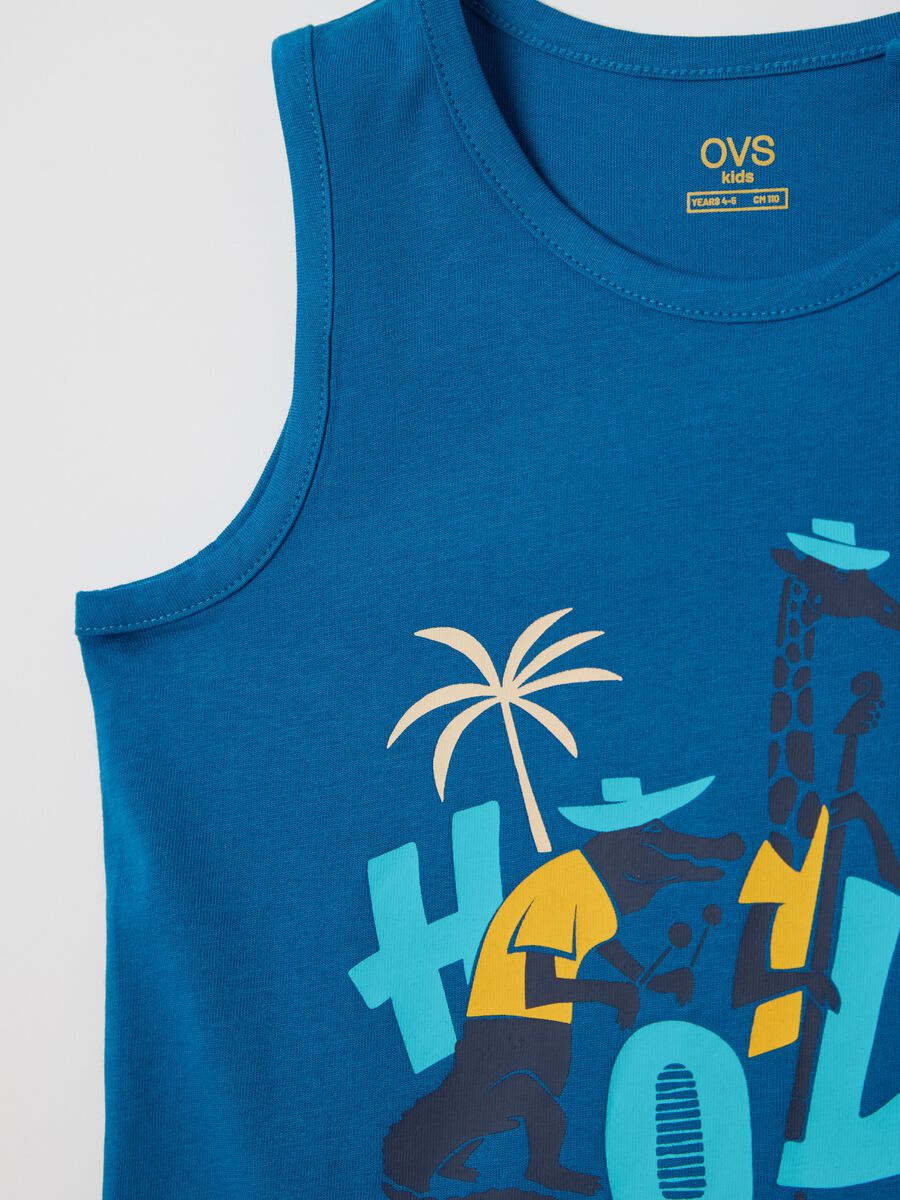 OVS Kids Blue Cotton Vest_2