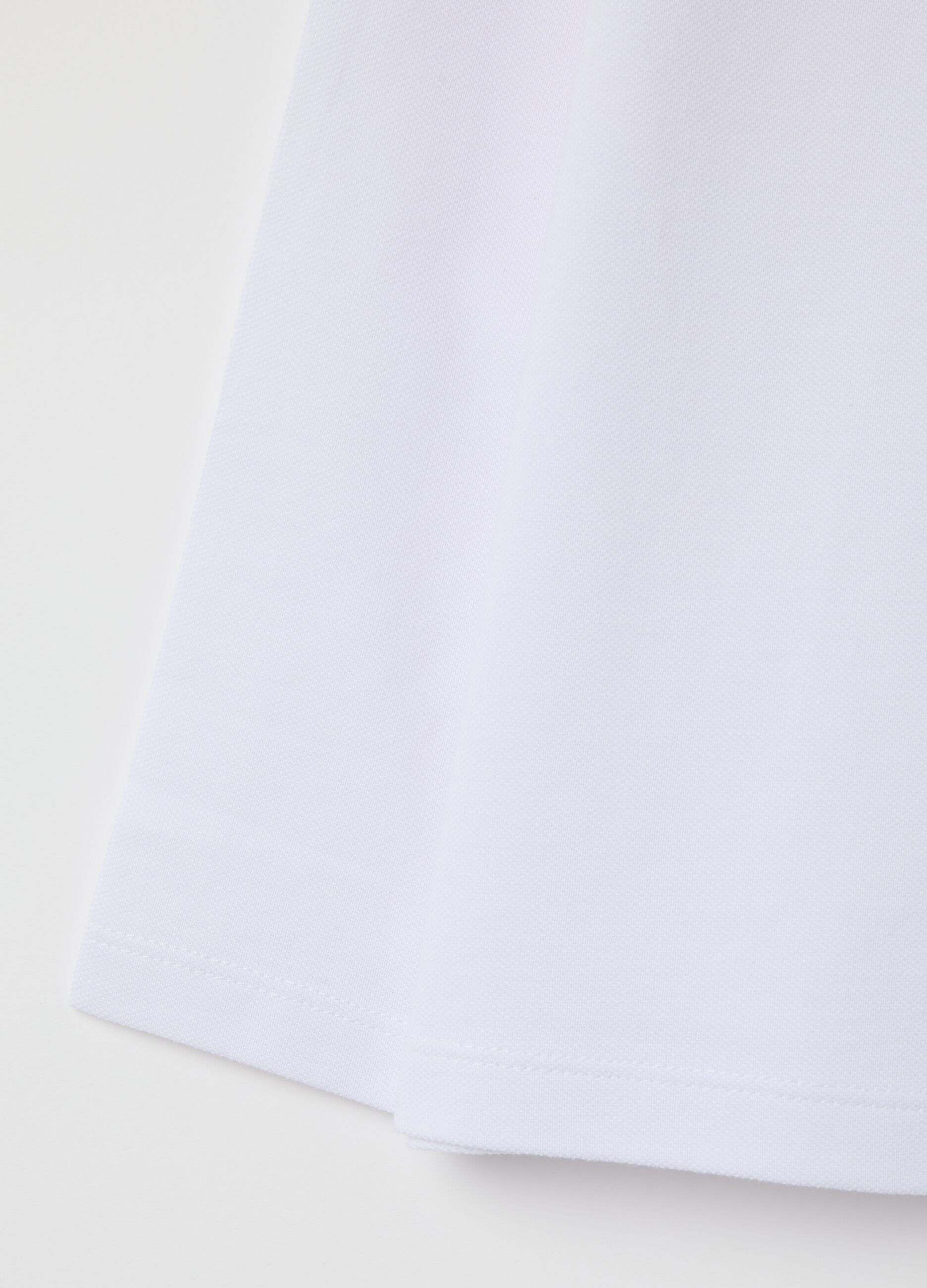 White regular fit children's cotton shirt