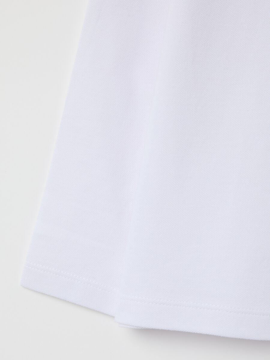 White regular fit children's cotton shirt_2
