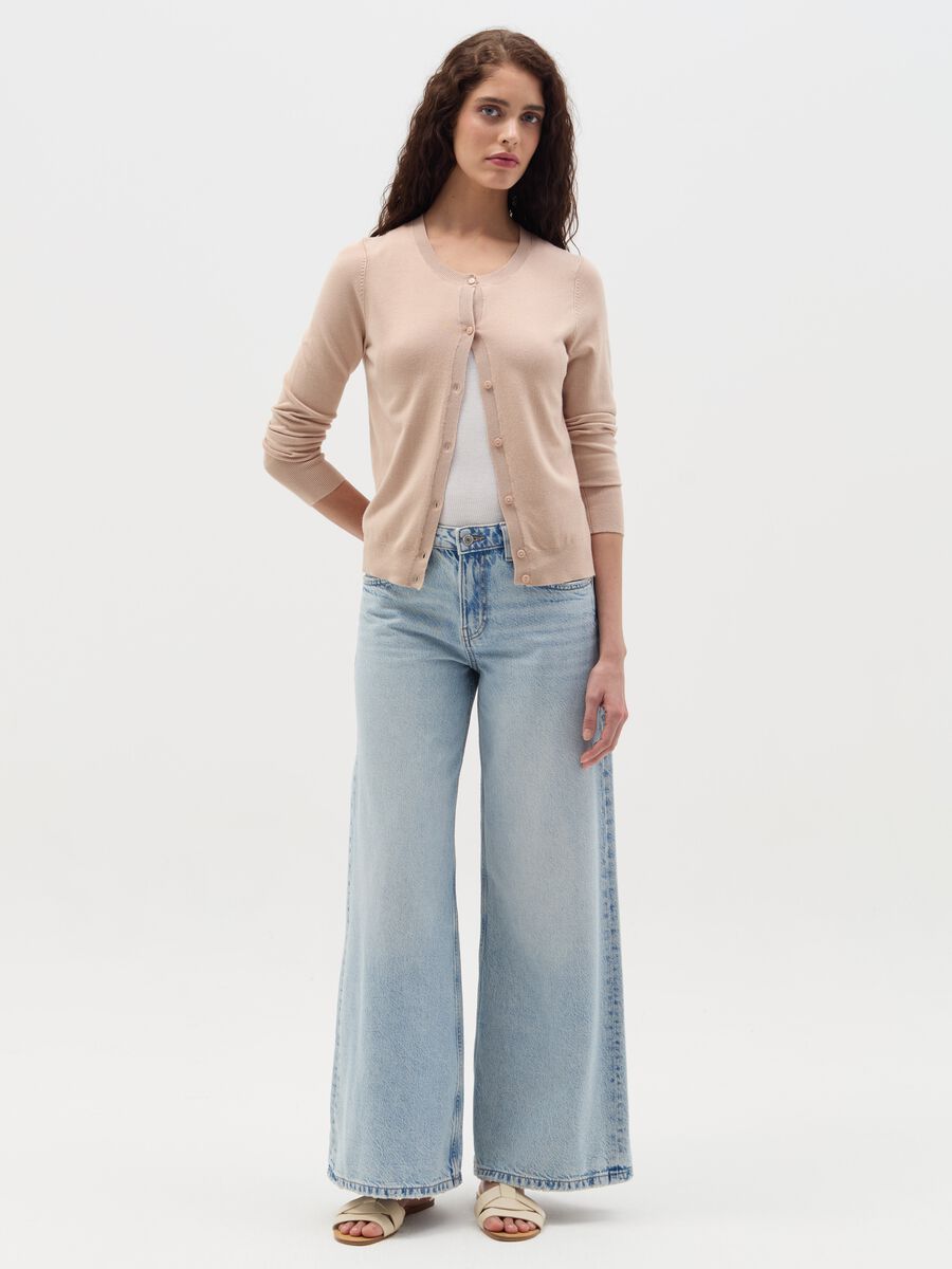 Cardigan with round neckline_1