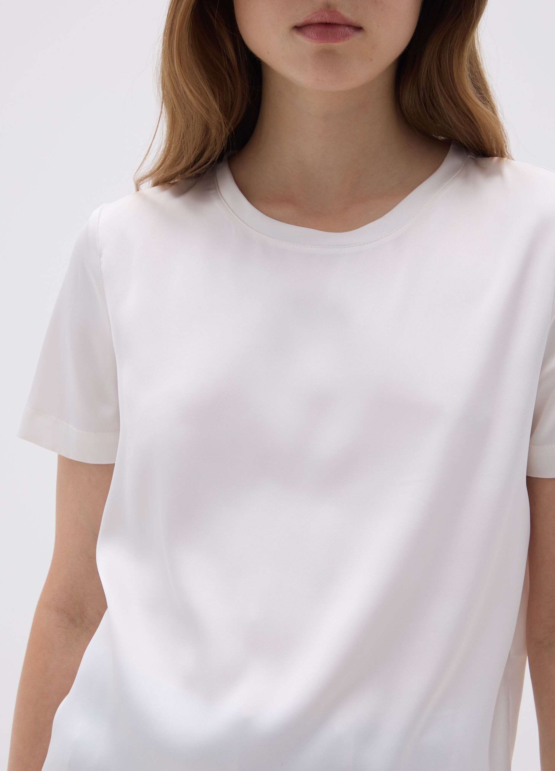 Women's Stretch White T-shirt