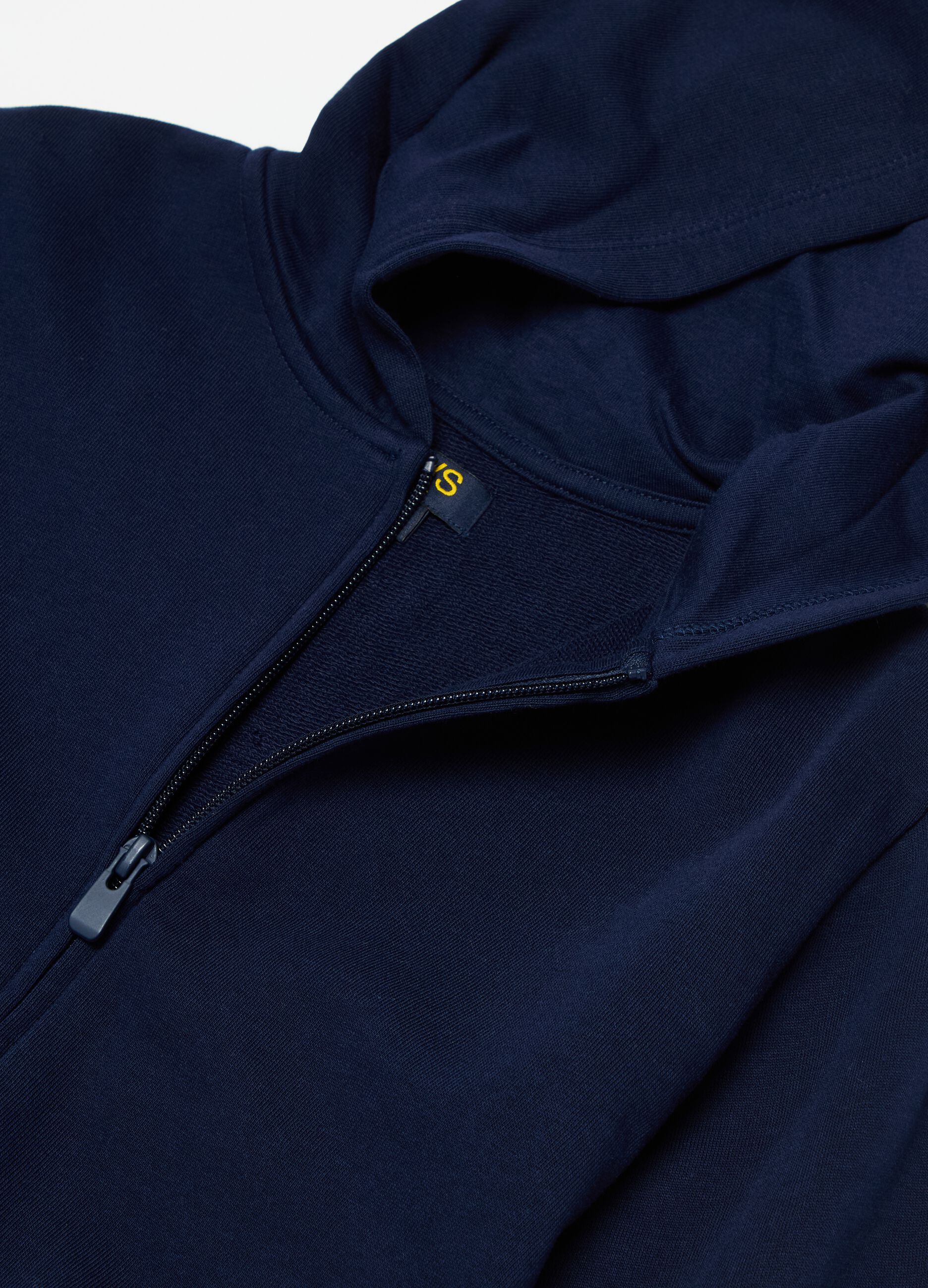 French terry full-zip hoodie